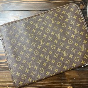 Authentic Louis Vuitton Monogram Poche Documents Portfolio Case